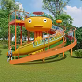 Modern slide indoor slide outdoor slide 3d model