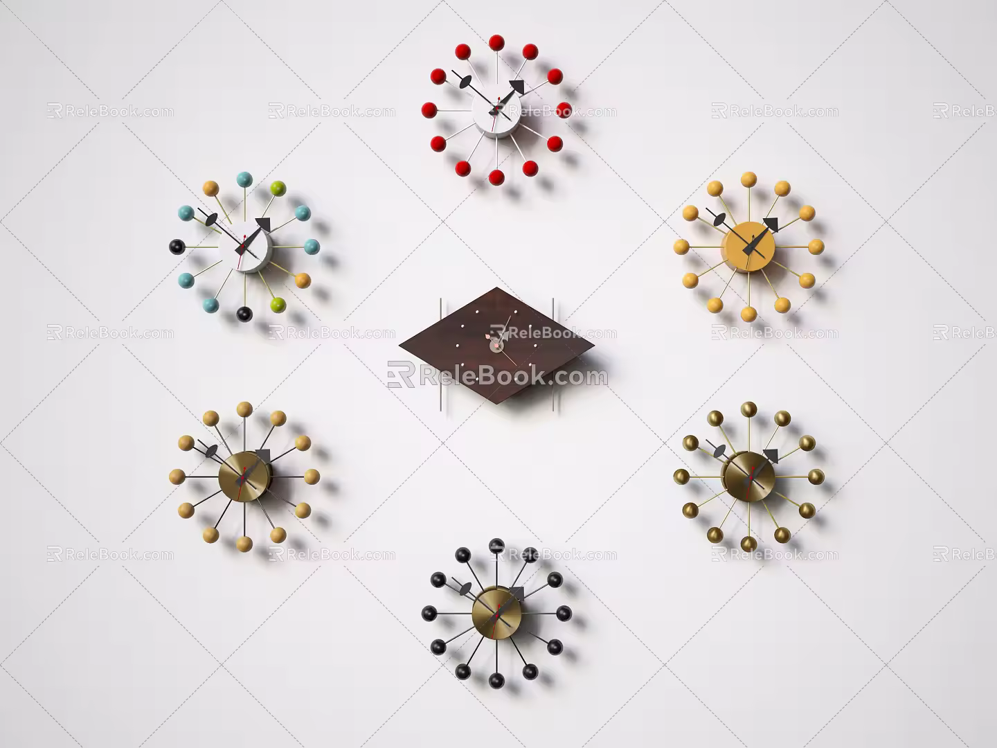 Modern clock wall clock 3d model