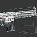 Modern Tactical Rifle 3D Model Design With Magazine Barrel And Grip