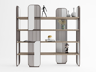 Modern bookcase 3d model