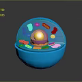 eukaryotic cell cross section cell structure cell tissue anatomy organ human organ 3d model