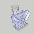 Industrial Metal Mechanical Component With Cylindrical Body And Cooling Fins Structure