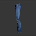 Stylish Blue High Waisted Flared Denim Jeans With Classic Pockets And Slim Fit