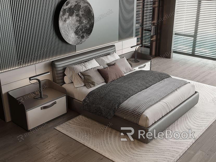 Modern Minotti Background Double Bed model