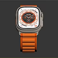 Smart Watch With Orange Nylon Strap Digital Display And Modern Design
