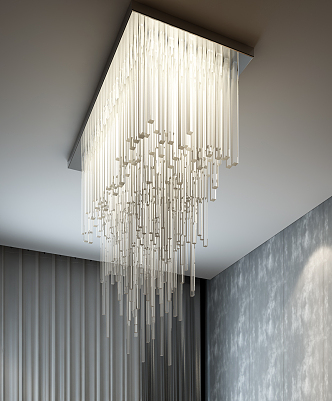 Modern crystal ceiling lamp chandelier 3d model