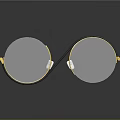 Stylish Round Eyeglasses With Black And Gold Frame For Fashionable Appearance