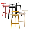 Modern Design Bar Stools In Yellow Black Red And Beige Colors For Home Decor