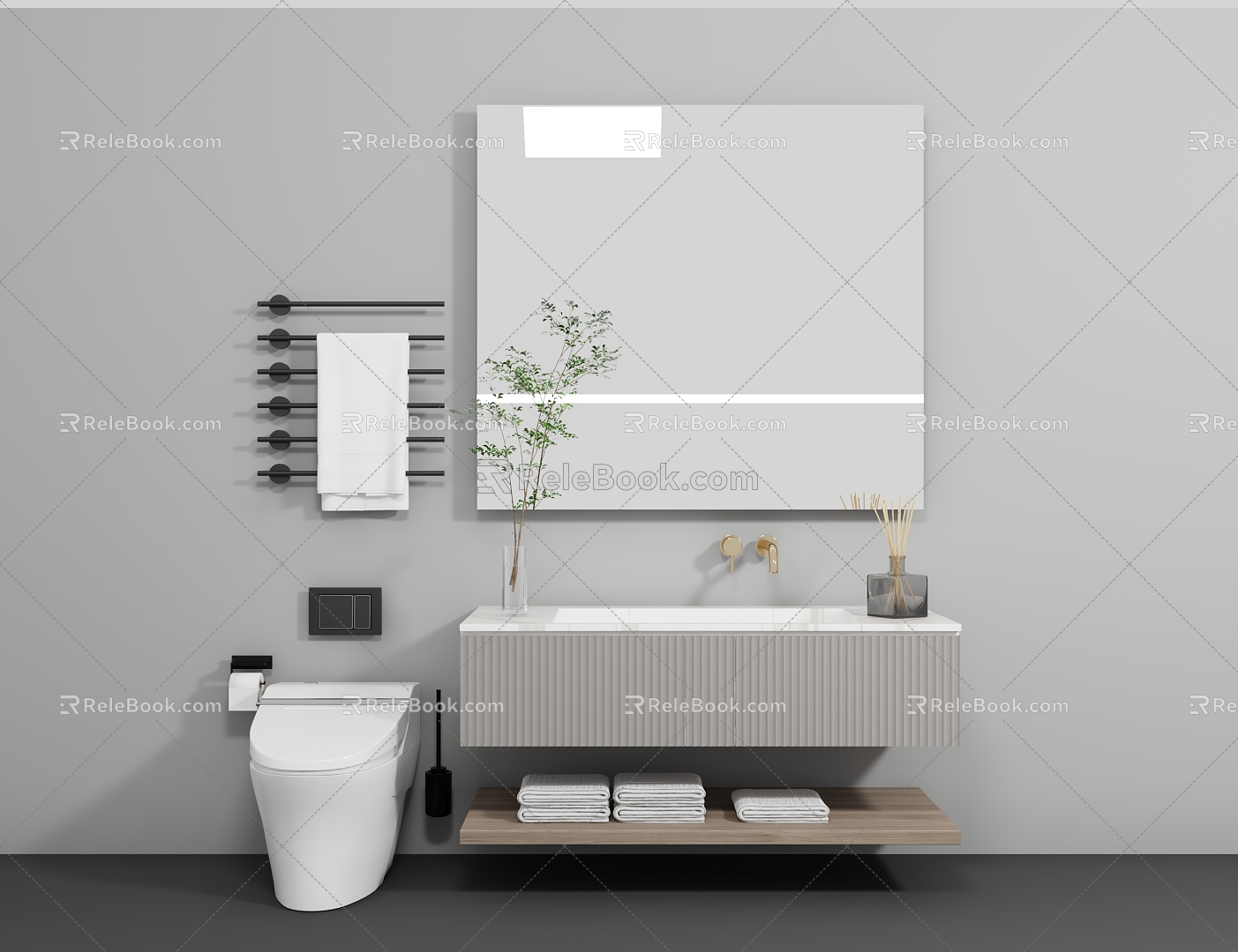 modern sink bathroom cabinet model