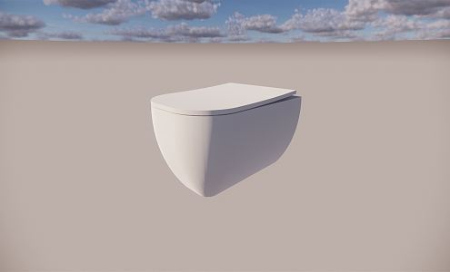 Modern Toilet Standard Wall-mounted Toilet Paper Towel Cup Toilet Seat 3d model