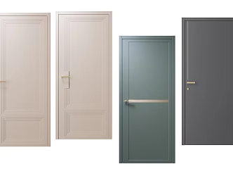 Modern Simple Single Door 3d model
