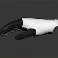 Smart Functional Glove With White Black Design Finger Stripes And Wrist Control For Daily Use
