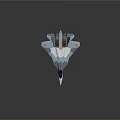 Modern Military Fighter Jet With Aerodynamic Design Red Star Emblem And Engine Details