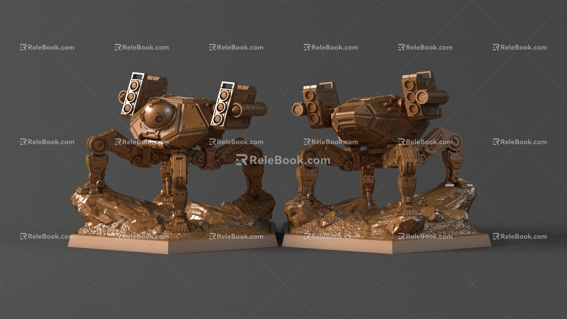 Science fiction alien land robot 3d model