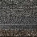 Textured Building Exterior Wall Design With Stone Slate Pebble And Brick Elements 3d model