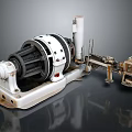 Professional Industrial Machinery With White Structure Mechanical Components And Metal Parts