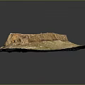Breathtaking Natural Mountain Cliff Landscape With Layered Terrain And Green Vegetation