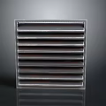 Modern Metallic Air Conditioner Vent With Sleek Grille Design And Durable Structure 3d model