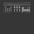 Vintage Industrial Electronic Control Console With Buttons Knobs Gauges And Telephone