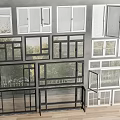 Modern window combination window glass window floor-to-ceiling window balcony window bay window bedroom window casement window door and window stainless steel sliding window 3d model