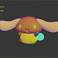 Cute White Cartoon Creature With Big Floppy Ears Blue Eyes And Pink Cheeks