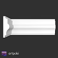 White Architectural Molding Component With Smooth Surface And Detailed Design For Interior Decoration