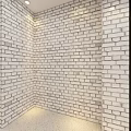 White And Blue Tile Wall Design With Various Textures For Interior Spaces 3d model