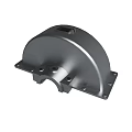 Semicircular Metal Mechanical Housing With Mounting Holes And Smooth Surface