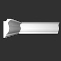 Elegant White Decorative Corner Molding with Curved Design for Interior Wall and Ceiling Decoration