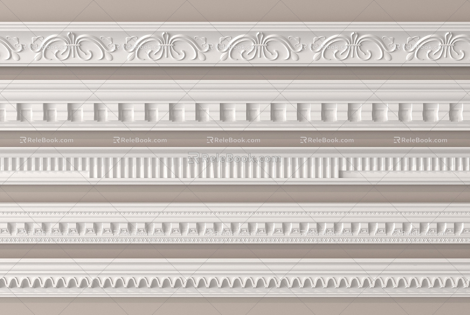 Jane Europe gypsum line ceiling corner line 3d model