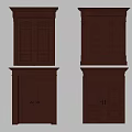 Carved Copper Double Doors With Classical Decorative Patterns And Elegant Frame Details In Traditional Style