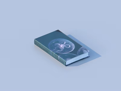 Elegant Blue Cover Book With Planet Design And Decorative Patterns 3d model