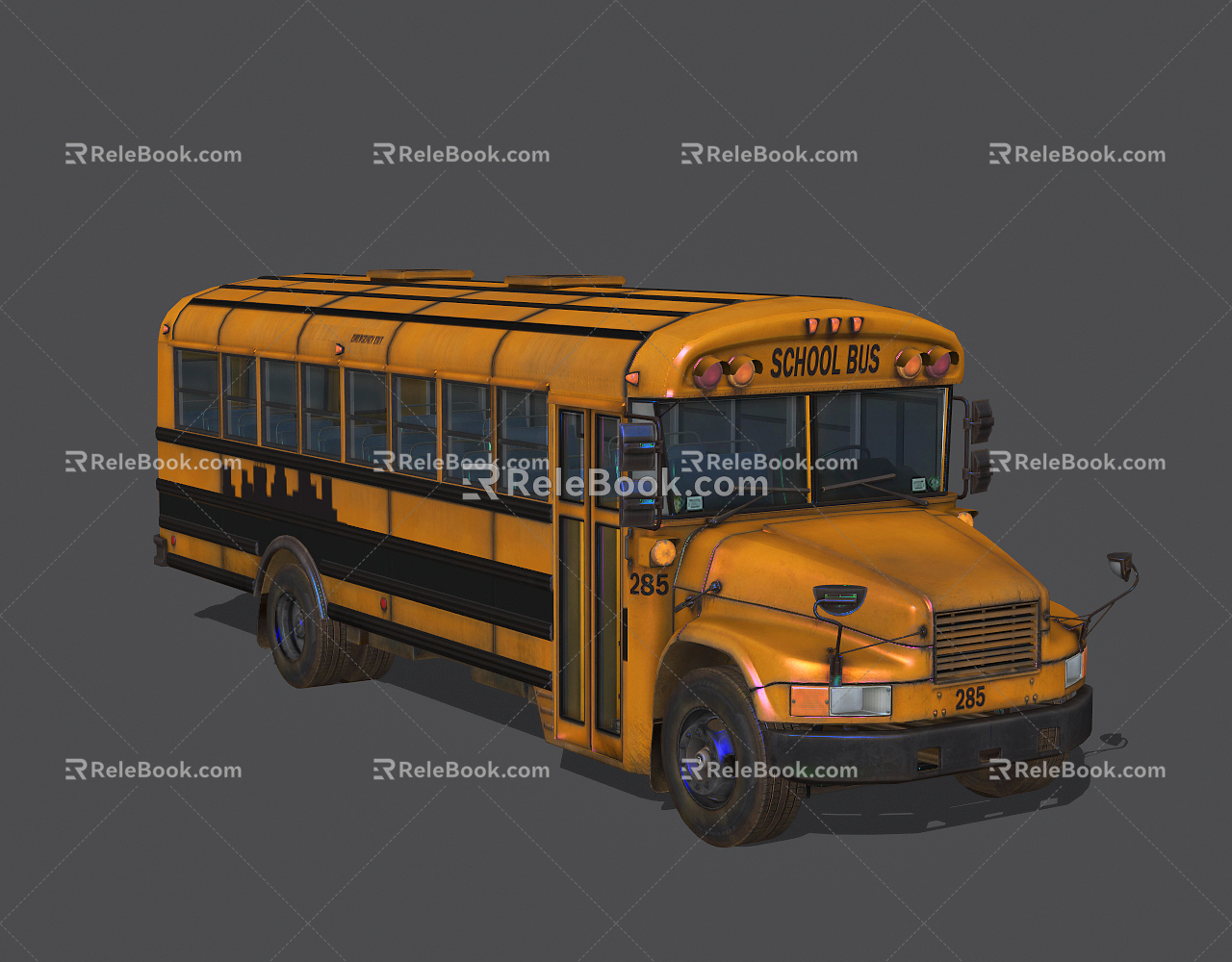 Modern School Bus 3d model