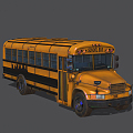 Modern School Bus 3d model