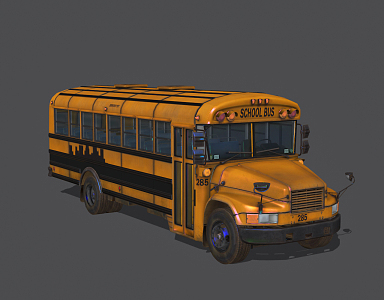 Modern School Bus 3d model