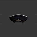 Navy And White Uniform Cap With Gold Emblem And Decorative Braid