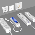 Modern socket patch panel 3d model