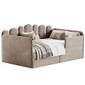 Modern Soft Upholstered Kids Bed With Safety Guardrail Multiple Color Options For Cozy Children Bedroom