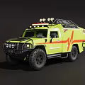 Modern off-road RV crossing car field rescue car 3d model