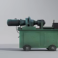 Heavy Duty Green Industrial Equipment With Mobile Wheels And Motorized Components