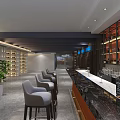 Modern Liquor Store Interior With Wine Bottle Shelves Glassware Marble Flooring And Elegant Lighting