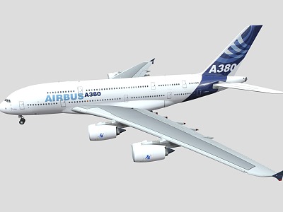 Airliner Airbus A380 large civil airliner jet model