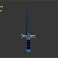 Elegant Golden Hilt Dagger With Black Blade And Intricate Ornate Design