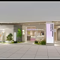 Modern Clothing Store Interior Design With Clothing Racks Display Areas And Plants