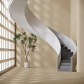 Rotating Staircase Potted Plant 3d model