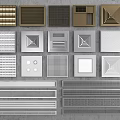 Various Air Conditioner Vents With Diverse Designs Shapes And Colors