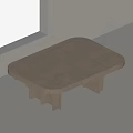 Modern Wooden Coffee Table With Unique Leg Design And Smooth Surface 3d model