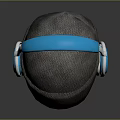 Blue And Gray Over Ear Headphones With Mesh Headband And Soft Earpads Design