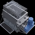 Industrial Mixing Equipment With Stainless Steel Structure Blue Motor Top Opening Design And Bottom Grille