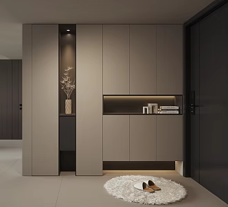 Modern household shoe cabinet 3d model